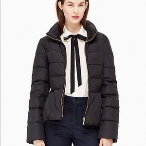 kate spade - peplum puffer jacket